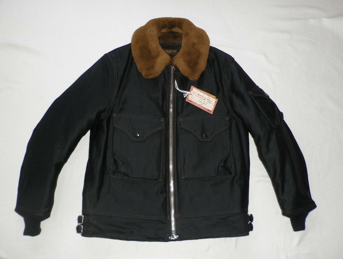 FREEWHEELERS S-6 AVIATORS JACKET DARK NAVY 40 New Unused from 