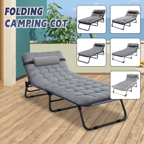 Rollaway Guest Bed Folding Cot With Mattress Pillow Supports to 440lbs For Adult - Picture 6 of 22