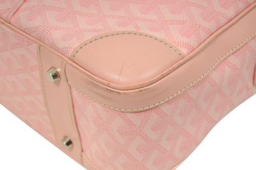 Goyard Ambassade MM Pink Briefcase Laptop Computer Travel Shoulder Duffle Bag - Picture 6 of 16