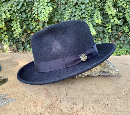 Goorin Bros The Doctor Black Wide Brim Fedora Band