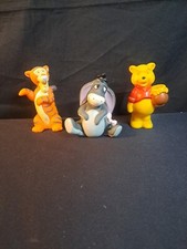 Vintage Disney Winnie the Pooh, Eeyore, Tigger Vinyl Figurines