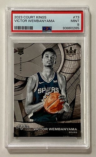 Victor Wembanyama 2023 Panini Court Kings #73 Rookie RC PSA 9 neuwertige Sporen