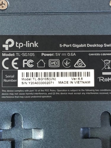 TP-Link5 Port Ethernet Network Switch Unmanaged(TL-SG105) - Zdjęcie 2 z 3