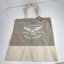 NWT For The Planet Support Your Local Chive Chapter Recycled Tote Shopping Bag