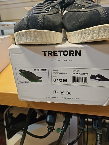 TRETORN Scarpe Uomo Nylite Senza Lacci Slip-On Nero Sneakers Ortholite Taglia 8,5 M - Foto 4 di 6
