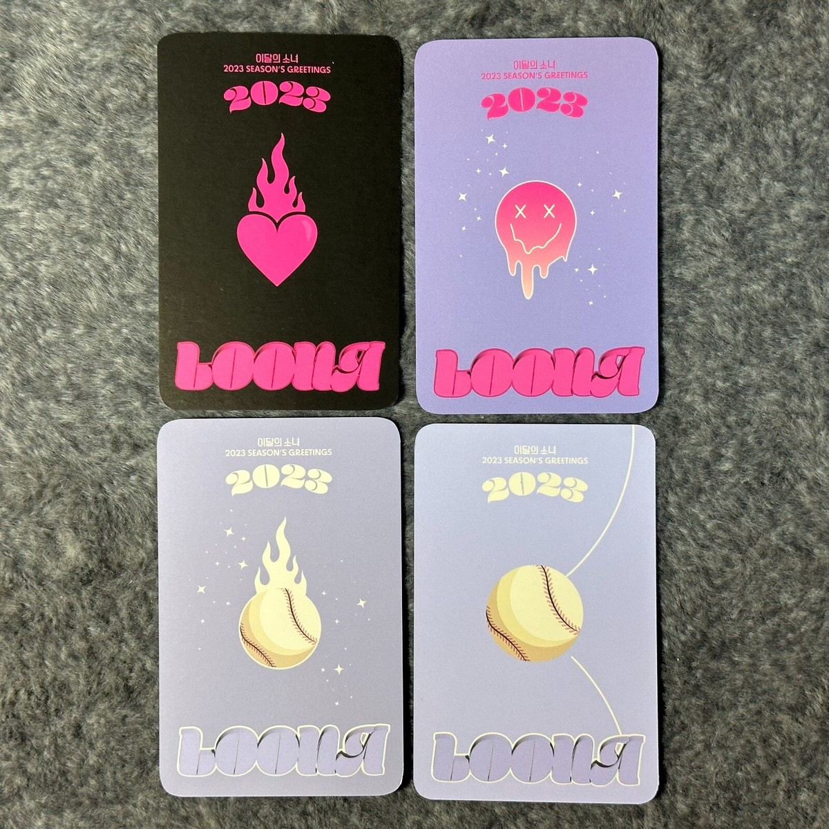 Choerry Official 4pcs Photocard Set Loona 2023 Season's