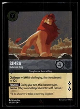 Simba - Returned King Lorcana The First Chapter Cold Foil Card #189/204