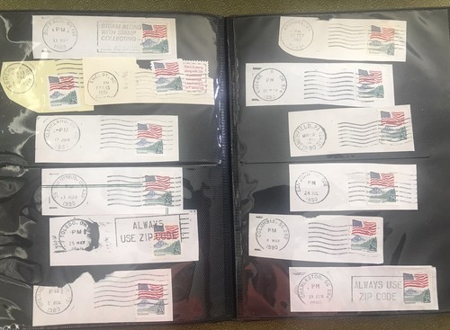 Photo Album Of 194 US Flag Stamps - Cancellations - Picture 12 of 18