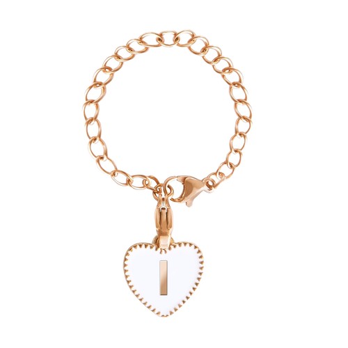 Letter Cup Charm Heart Shape Golden Letter Cup Charm A-Z ID Letter Charm - Picture 18 of 35