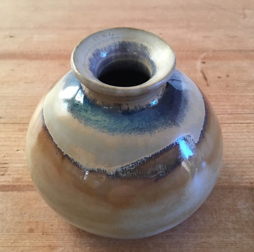 Curt Stevens Porzellan Steinzeug Art Studio kleine runde Knospe Vase - braun - Bild 3 von 4