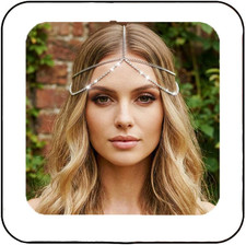 Gold Head Chain Jewelry Rhinestone Bride Weddingheadpiece Jewelry Festival Weddi