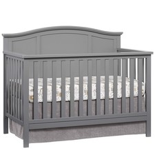 Oxford Baby Emerson 4-in-1 Convertible Baby Crib, Dove Gray, GreenGuard Gold ...