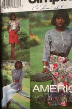 SIMPLICITY 8241 MISSES TEEN TUNIC TOP PANTS SHORTS SKIRT PATTERN SIZE 6 8 10