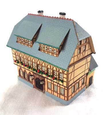 Rarität  H. Auhagen HO TT DDR Fachwerkhaus Hotel Goldenes Lamm Pappe 60er Jahre