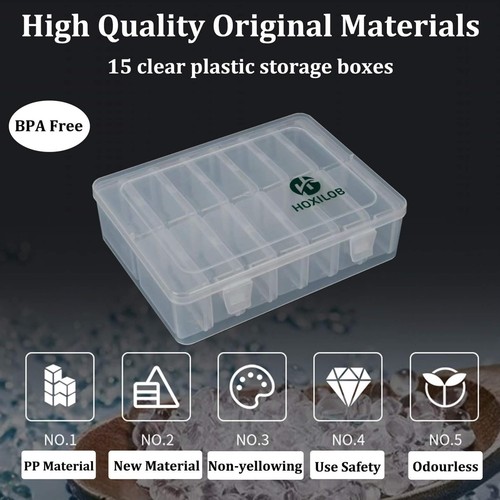 30 Pieces Bead Organizer Boxes, Medium Clear Plastic Storage Container with L... - Picture 6 of 7