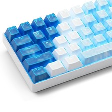 XVX Shine Through Blue Keycaps Doubleshot PBT Set Cherry Profile 142 Keys