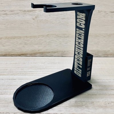 Black Razor & Brush Stand