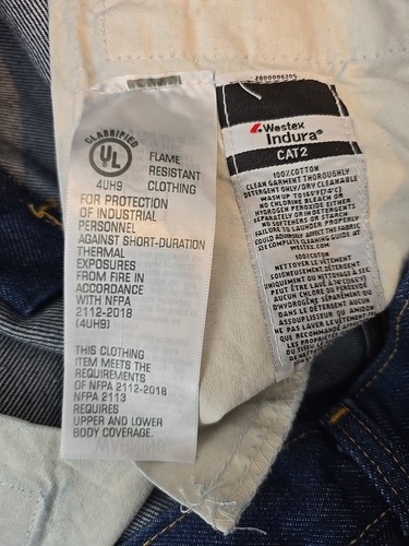 Fire Retardant FR Blue Jeans Size 42X30 Steelguard Essentials 2112 Cat2 NEW t13 - Picture 8 of 9