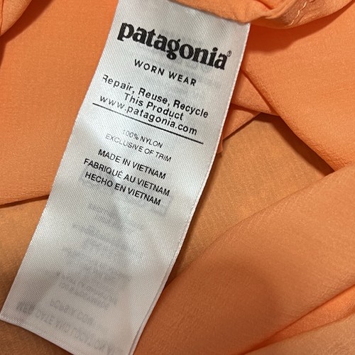 Patagonia Jacket Women Medium Coral Airshed 1/2 Zip Pullover Nylon Ripstop Light - Picture 9 of 10