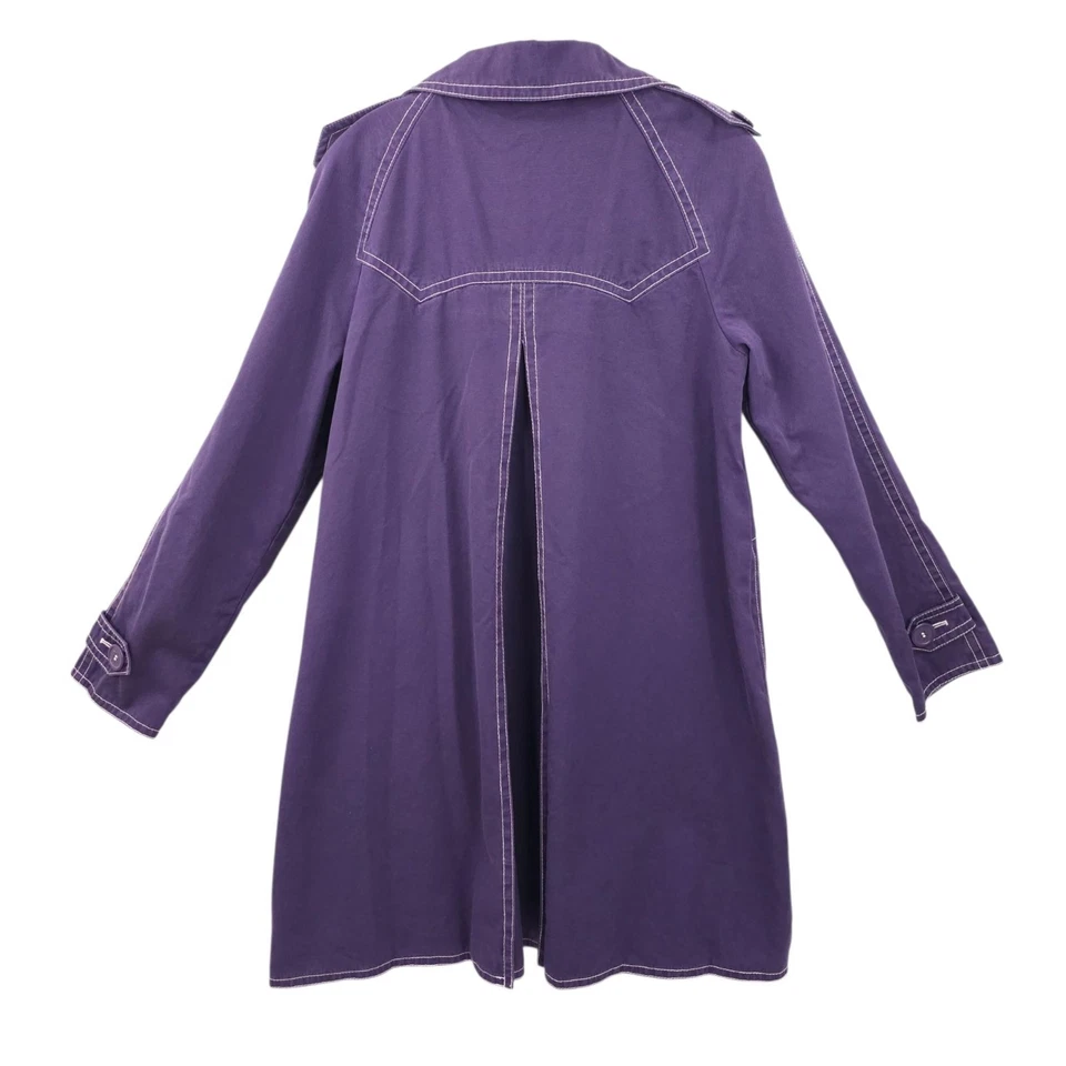 Gabardina de mezclilla Marc Jacobs para mujer forrada en L cubierta tapeta punto en contraste Foto 3 de 4