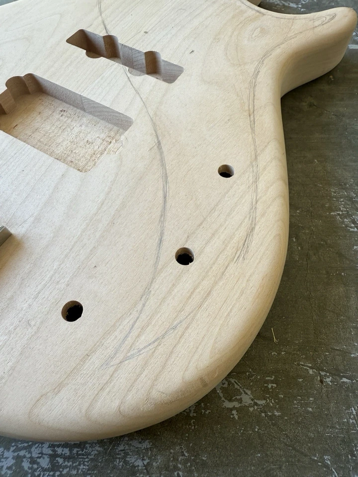 Warmoth G4 Bass Body Alder With Hipshot  Bridge - Image 2 of 4