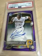 2025 Bowman - Chrome Prospect Auto Konnor Griffin Purple Refractor PSA 9
