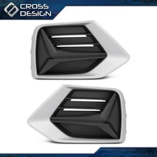 Pair Fog Light Covers Front Driver & Passenger Side Left Right Fits 19+ Audi Q3