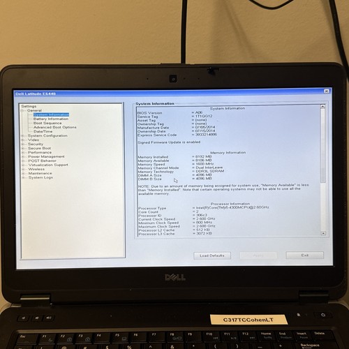 Laptop Dell Latitude E6440 14" con i5-4300M 2,6 GHz 8 GB RAM - Sin disco duro Excelente bate - Imagen 3 de 15