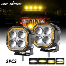 2x 2inch 80w Led Cube Pods Amber Off Road Driving Lights Spot Fog Work Light Bar