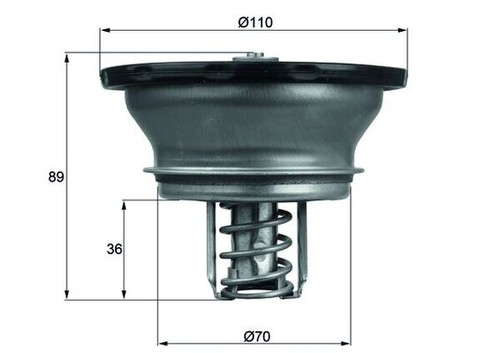 THERMOSTAT KÜHLMITTEL THD 3 82 FÜR MP8-360/D13F335/D13F375/D13H375 12.8L 6cyl - Picture 2 of 11