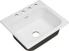 American Standard 77SB.25224 Quince 25" Drop In Single Basin Cast - White