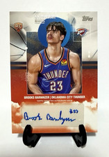 2025 Topps Flagship Basketball Brooks Barnhizer (RC) CM-BB Autograph-Thunder