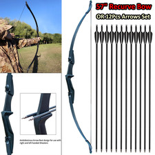 Archery 57" Takedown Recurve Bow 20/30/40LBS RH/LH Bow Beginner Practice Hunting