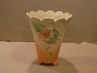 Weller Pottery 7 3/4" Panella Wild Rose Pattern Ceramic Vase 1930's
