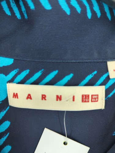 Chemise femme Marni X Uniqlo officiel S bleu polyester avec élasthanne basique
