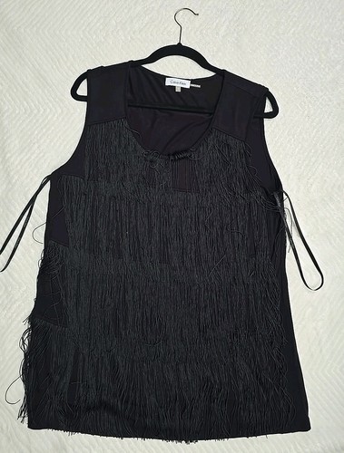 Calvin Klein Black Label Fringe Tank Top Size XL