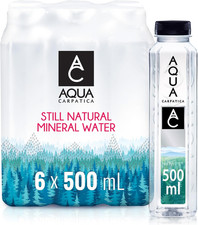 AQUA Carpatica Still Mineral Water Low Sodium Alkaline 500ml Pack of 6 Premium