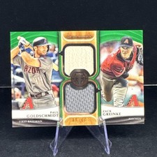 2018 Topps Tribute PAUL GOLDSCHMIDT / ZACK GREINKE Dual RELIC Green #'d /99