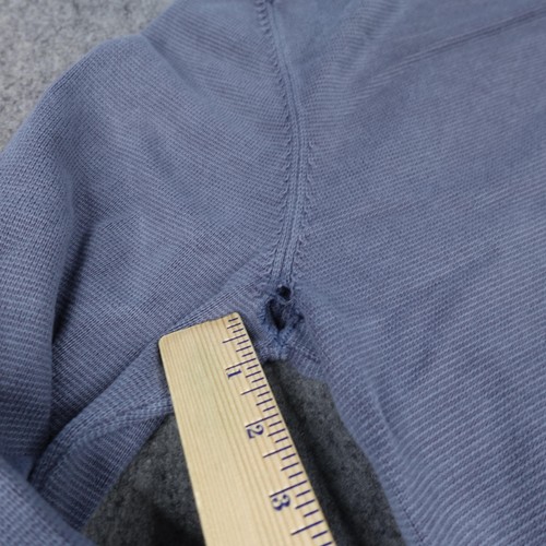 Buck Mason Sweater Mens Large Blue Dyed Cotton Traveler Knit Pullover Raglan Top - Picture 11 of 15