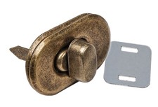 Prym Drehverschluss Taschenverschluss 3.5 cm breit 2.0 cm hoch Taschenzubeh&ouml;r