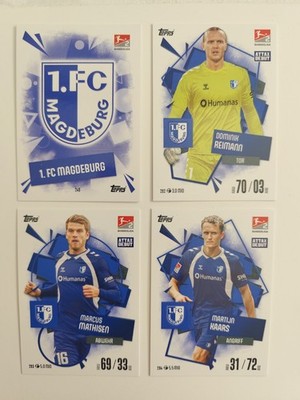 Match Attax Bundesliga 25/26 Team Set 1. FC Magdeburg Alle 4 Karten 2025/2026