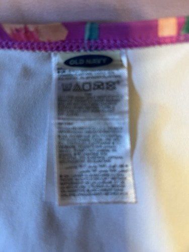 Girls Old Navy 2 Piece Bathing Suit Pink Floral Medium - Picture 7 of 7