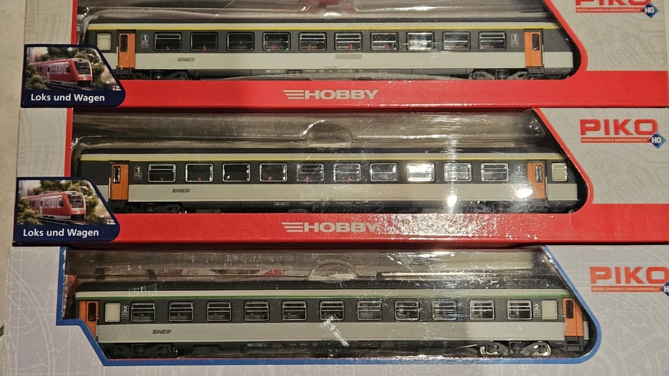 Lot De 4 VOITURES PIKO HO 58619 59600 CORAIL 1cl 2cl NEUVE EN BOITE VTU Vu 1/87 - Photo 3/4