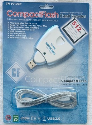 NEW Compact flash Card Reader PNP For CF Memory Card CR-V7-U2C USB 2.0 *SEALED*