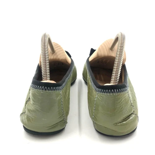Salvatore Ferragamo Vara 丝带芭蕾平底鞋 6M 绿色皮鞋 - 第 3 张/共 10 张