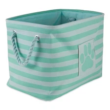 Large Rectangle Aqua Storage Basket For Pet Supplies Collapsible Design