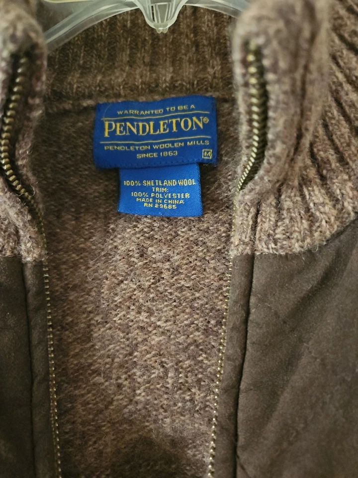 Pendleton woolen Mills Shetland Wool Vest Size M BROWN MENS - Image 2 of 4