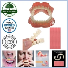 DIY Denture Kit Complete Fake Teeth Repair Full Set Natural Look Easy