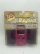 VTG LA Rock Radio AM/FM Radio 2 Removable Stereo Speakers Mini Combo-Pak