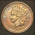 1897 Indian Head Cent -Lightly Toned Better Coin - FREE SHIPPING
